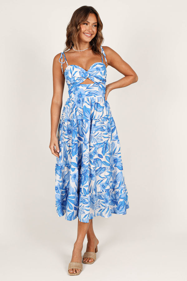 Florencia Midi Dress - Blue Floral | Petal & Pup USA Florencia Midi Dress - Blue Floral | Petal & Pup USA