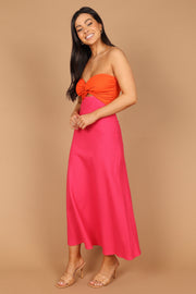 Petal and Pup USA DRESSES Rosetta Dress - Fuchsia/Orange