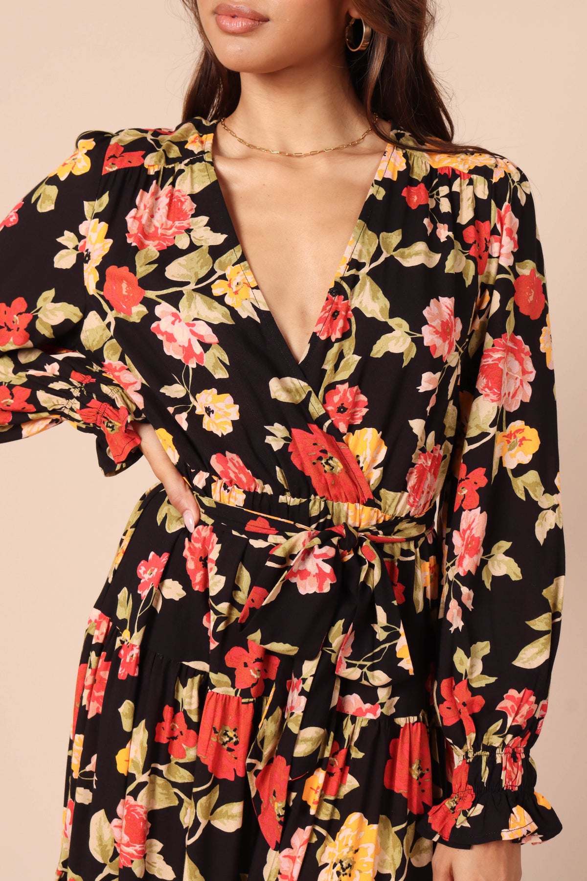 Ruana Maxi Dress - Black Floral | Petal & Pup USA