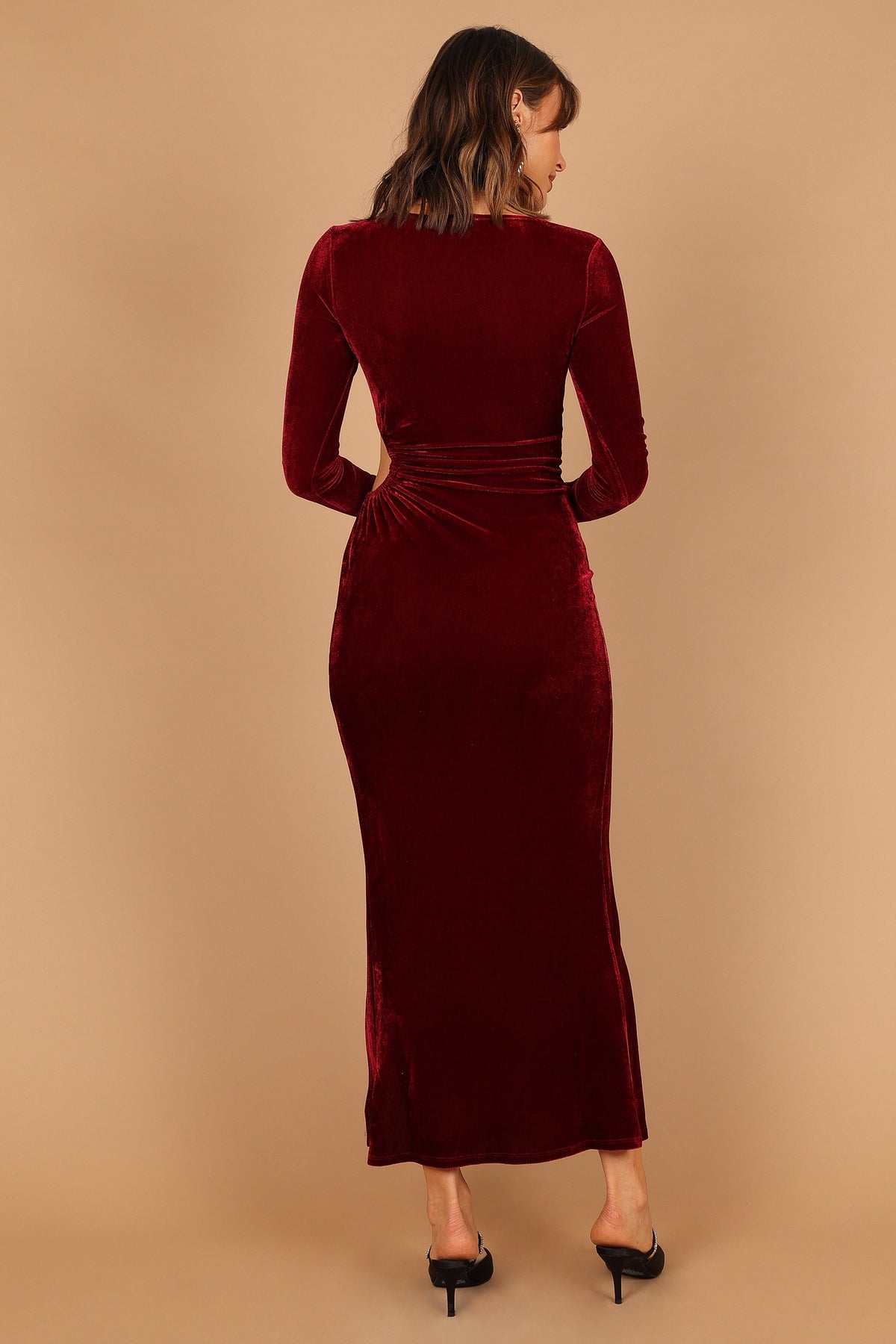 maxi long sleeve cocktail dresses Opal Pink Long Sleeve Maxi Dress - US 4 main image 1