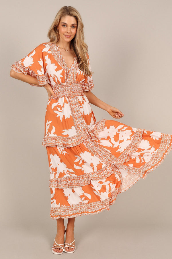 Petal and Pup USA DRESSES Silvio Maxi Dress - Orange