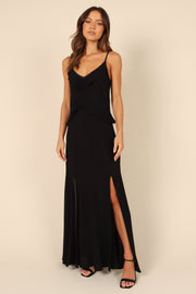 Petal and Pup USA DRESSES Tanya Beaded Maxi Dress - Black