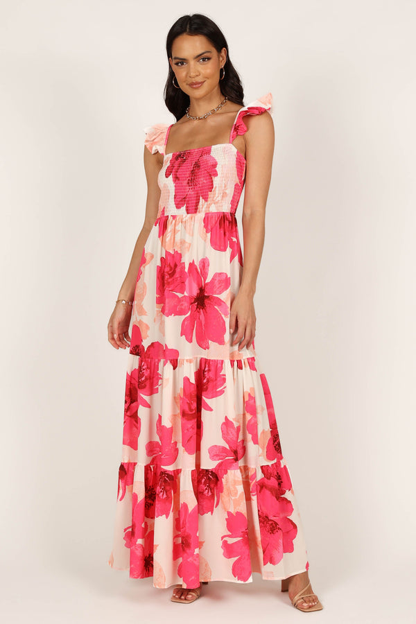 Petal and Pup USA DRESSES Tilly Shirred Maxi Dress - Pink