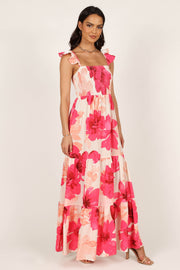 Petal and Pup USA DRESSES Tilly Shirred Maxi Dress - Pink