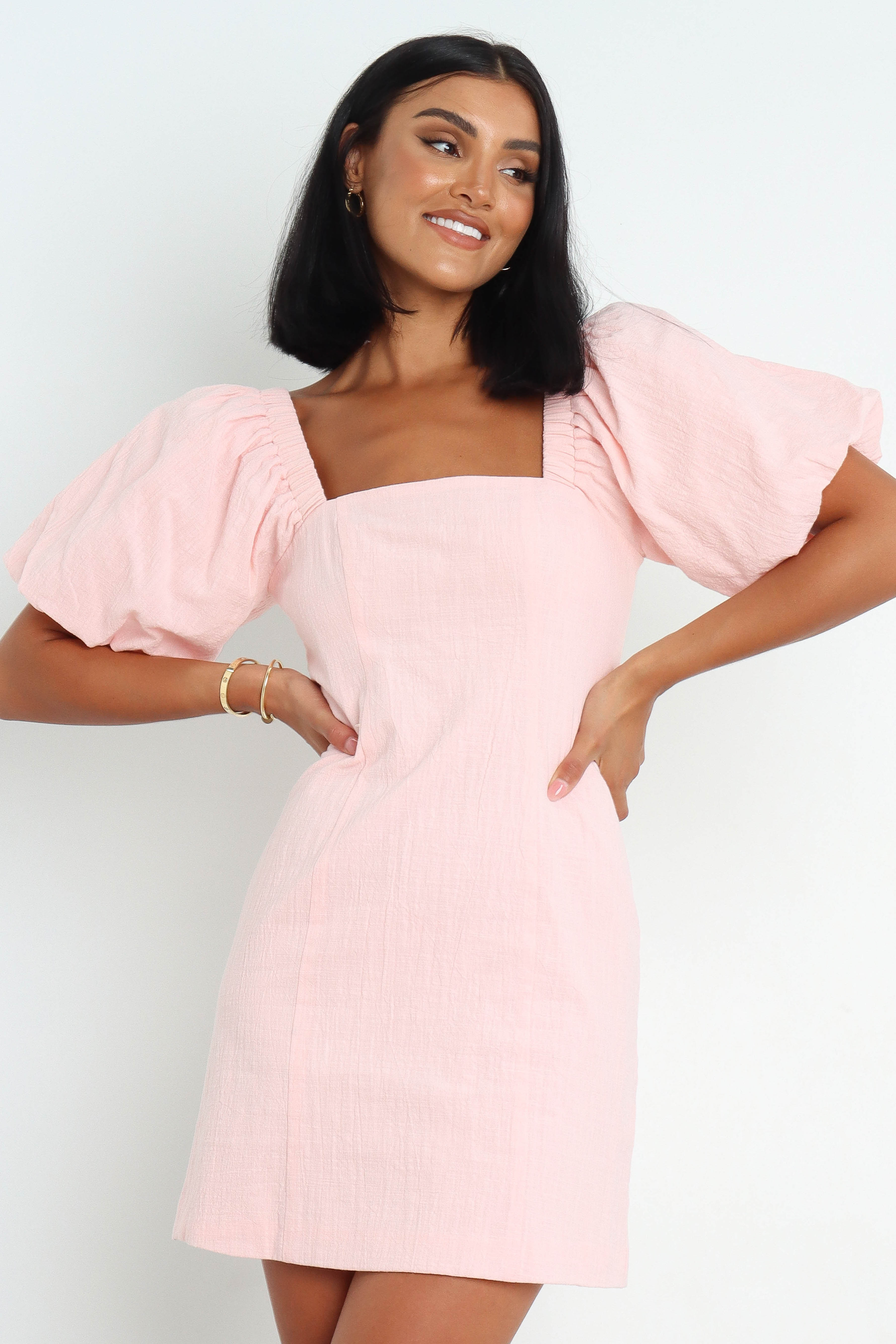 Slinky Baby Pink Maxi Dress | Elinor – motelrocks-com-us