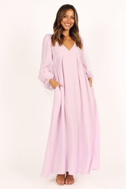 Petal and Pup USA DRESSES Willow Long Sleeve Maxi Dress - Lilac