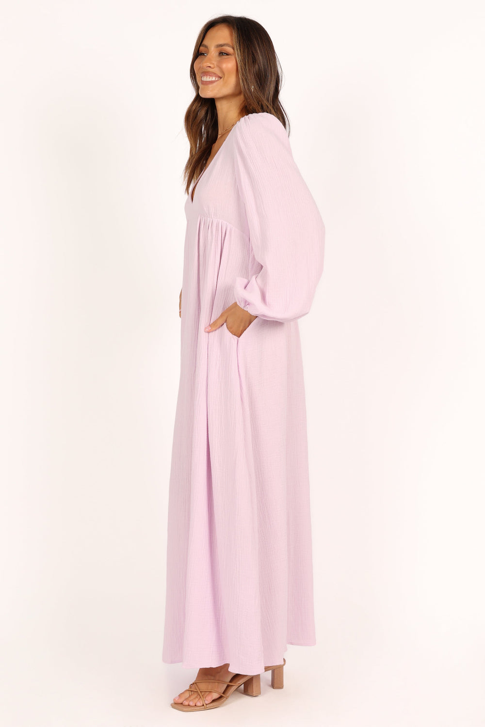 Petal and Pup USA DRESSES Willow Long Sleeve Maxi Dress - Lilac