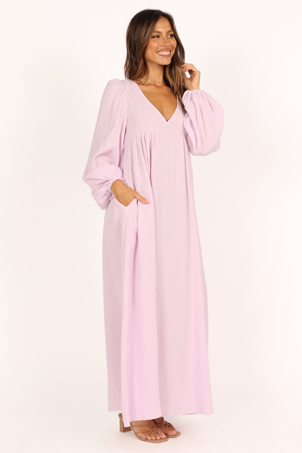 Petal and Pup USA DRESSES Willow Long Sleeve Maxi Dress - Lilac