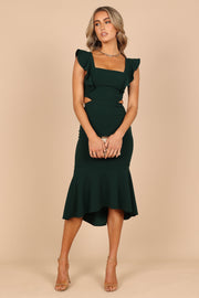 Petal and Pup USA DRESSES @Yvonne Hi Lo Midi Dress - Emerald