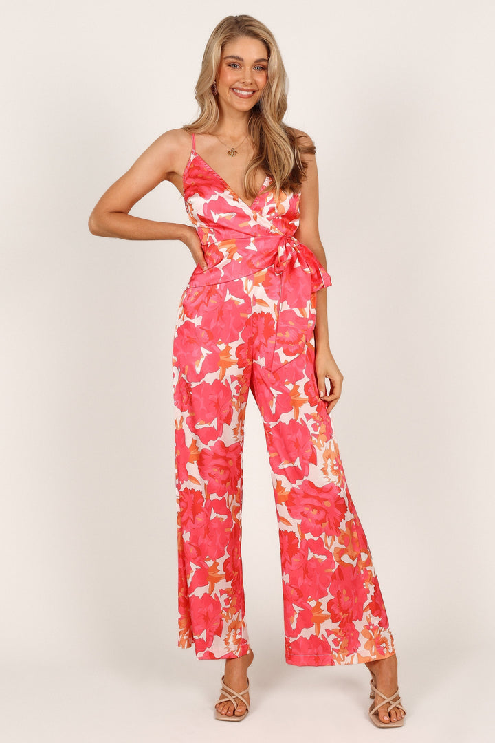 ADISON JUMPSUIT PINK FLORAL Petal & Pup USA