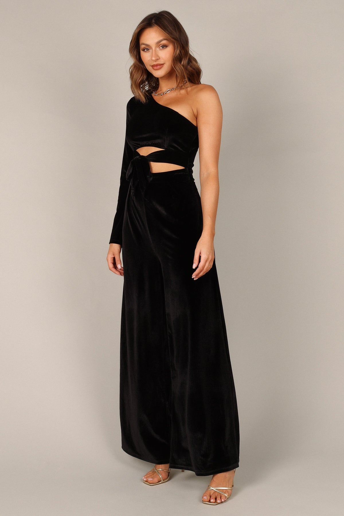 Avery Velvet Jumpsuit - Black | Petal & Pup USA