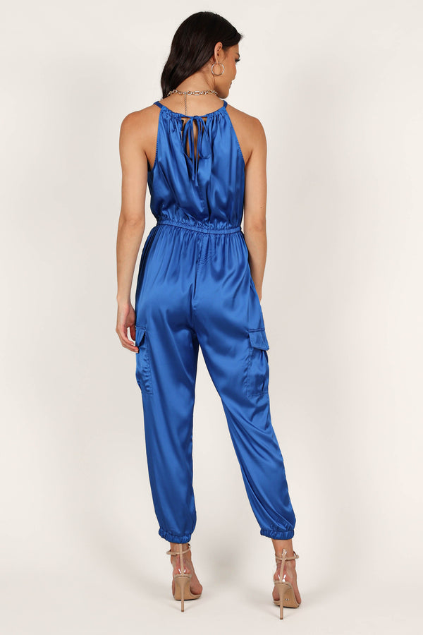 Petal and Pup USA JUMPSUITS Jacinta Cowl Neck Jumpsuit - French Blue