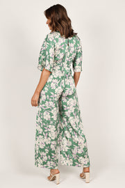 Rosalyn Jumpsuit - Green Floral - Petal & Pup USA