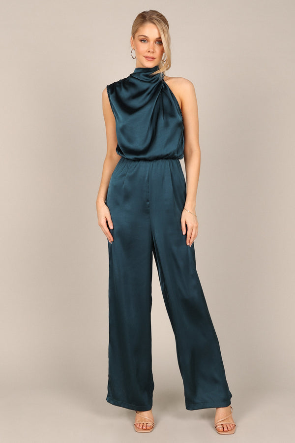 Petal and Pup USA JUMPSUITS Savannah One Sleeve Jumpsuit - Teal