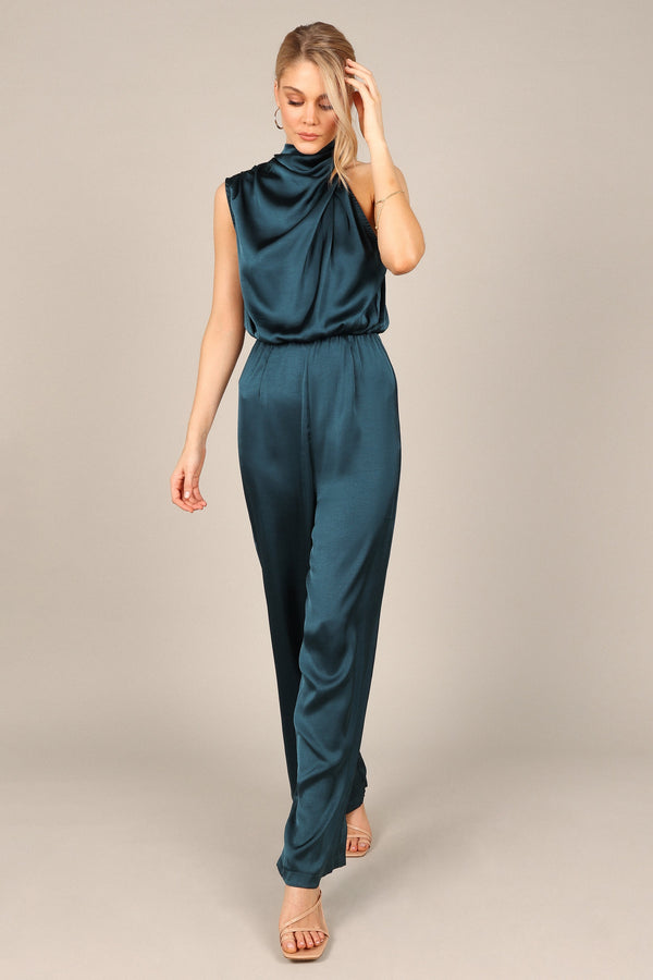 Petal and Pup USA JUMPSUITS Savannah One Sleeve Jumpsuit - Teal