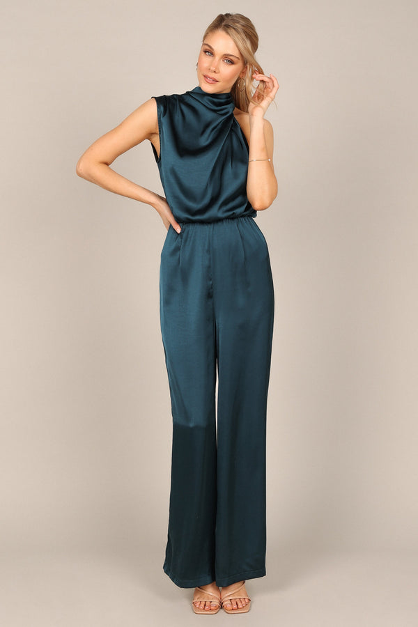 Petal and Pup USA JUMPSUITS Savannah One Sleeve Jumpsuit - Teal