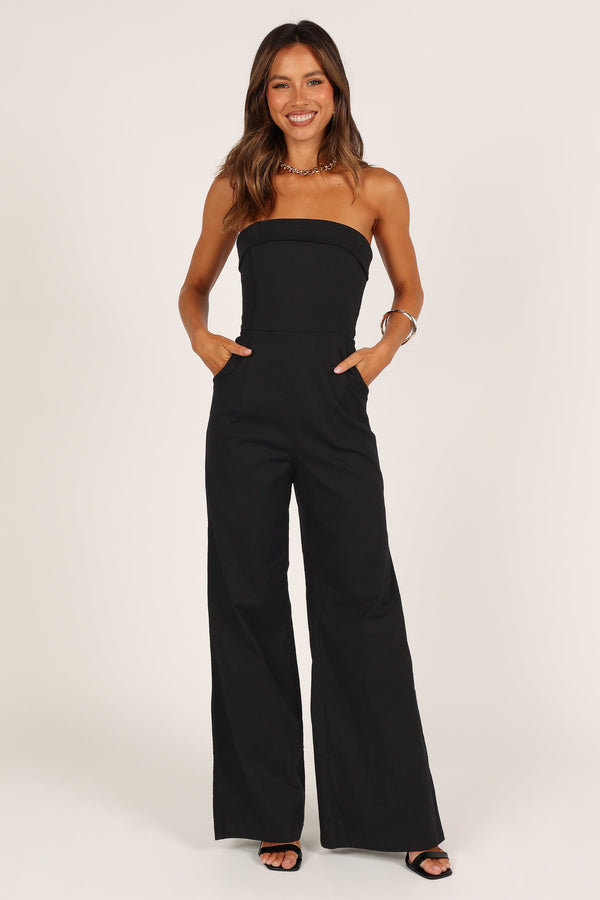 Petal and Pup USA JUMPSUITS Tahari Jumpsuit - Black