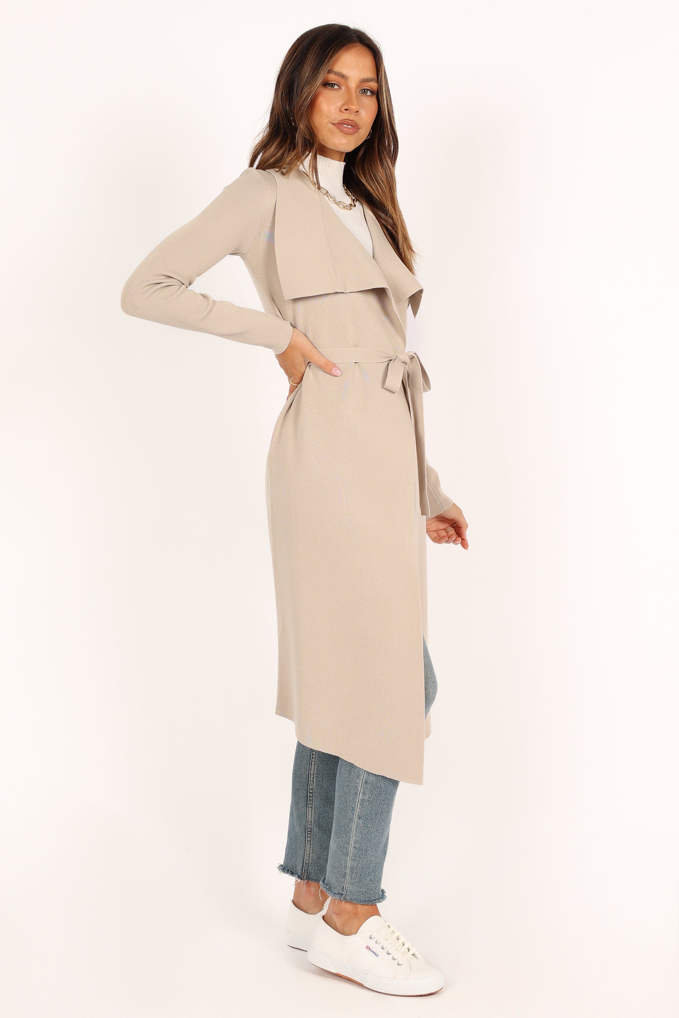 FOXEY - ご予約品 FOXEY BOUTIQUE Cardigan【Audrina】 38 Audrina Cardigan - Stone | Petal & Pup USA