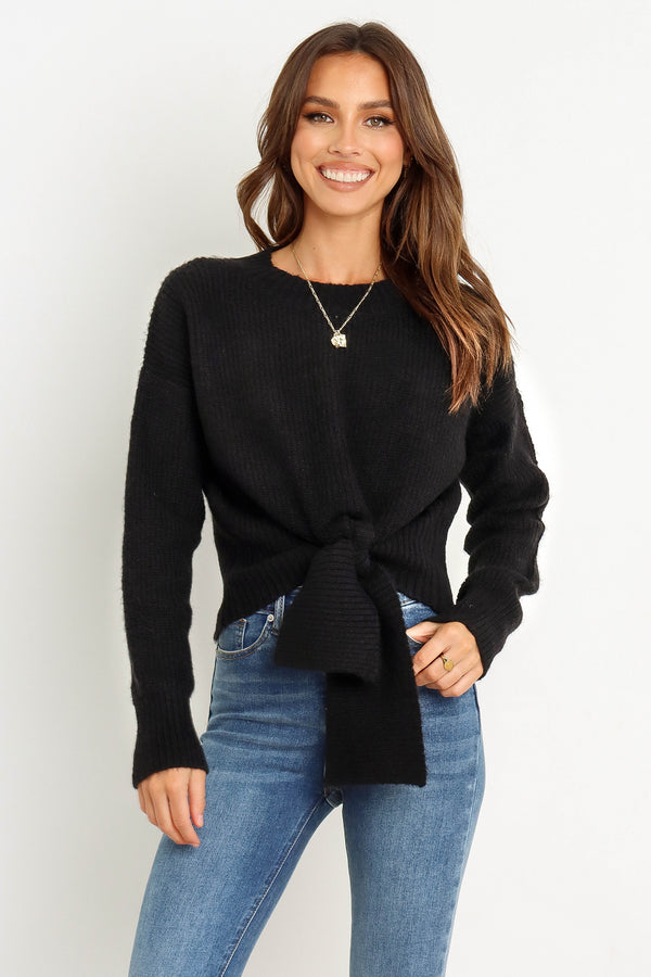 Petal and Pup USA KNITWEAR Captivate Knit Sweater - Black