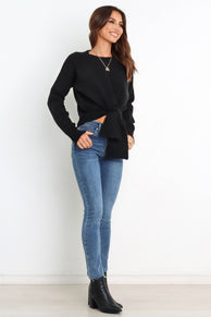 Petal and Pup USA KNITWEAR Captivate Knit Sweater - Black