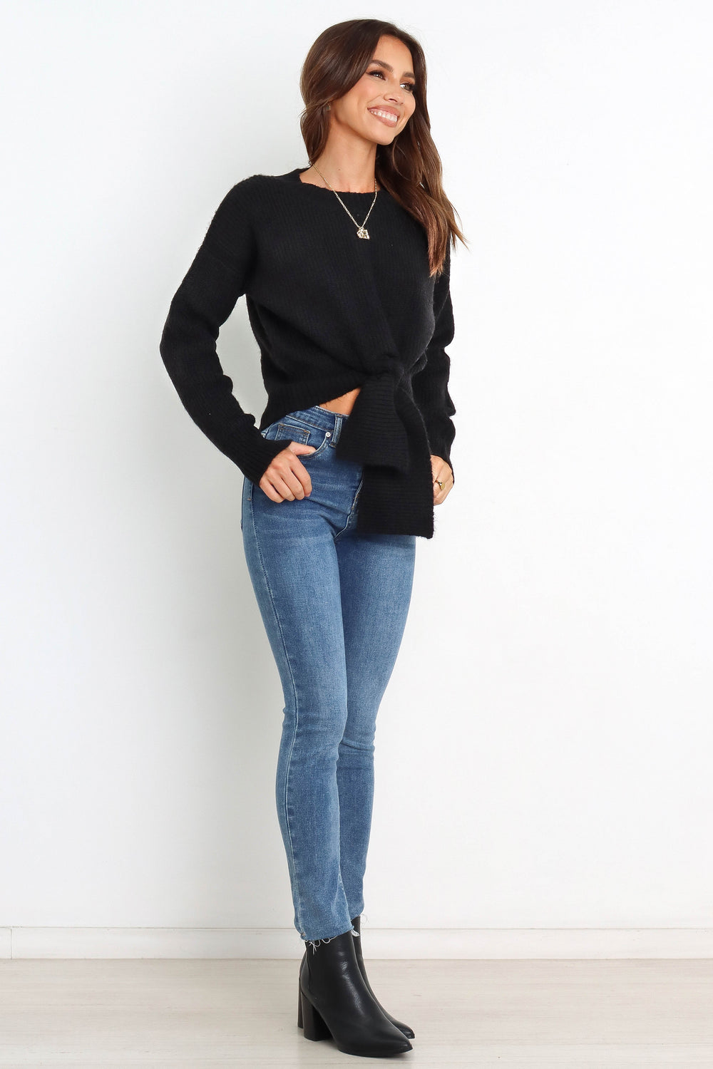 Petal and Pup USA KNITWEAR Captivate Knit Sweater - Black