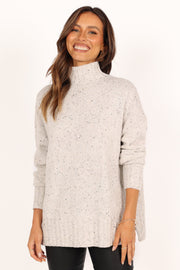Petal and Pup USA KNITWEAR Conny Knit Sweater - White