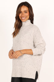 Petal and Pup USA KNITWEAR Conny Knit Sweater - White