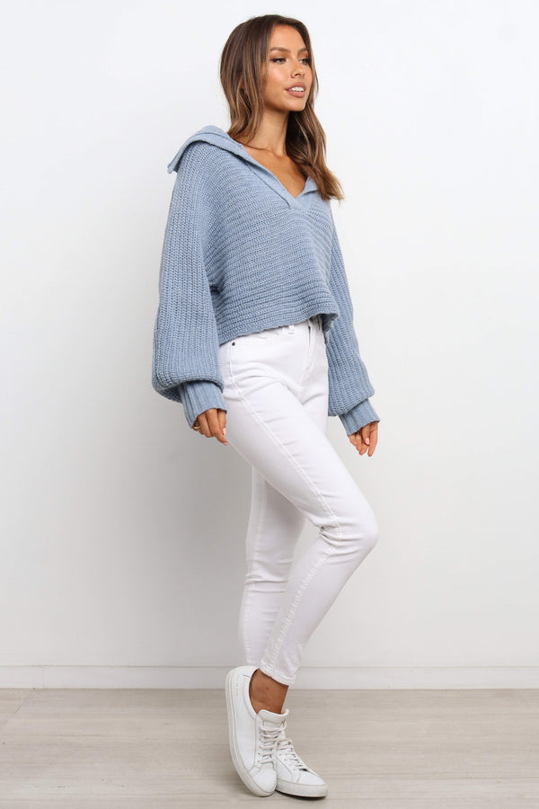 Petal and Pup USA KNITWEAR Declan Knit - Blue