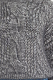 Petal and Pup USA KNITWEAR Jessica Knit Sweater - Grey