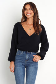 Petal and Pup USA KNITWEAR Lucy Knit Sweater - Black