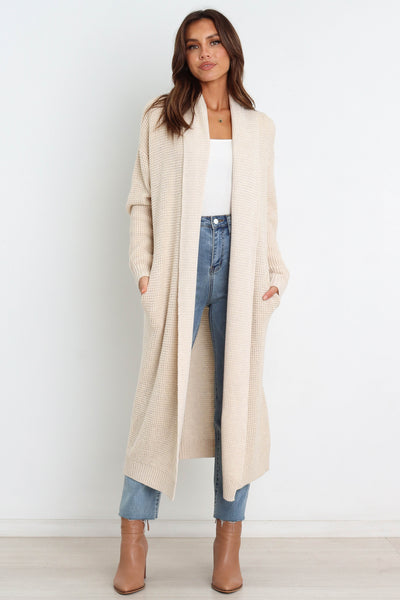 Long cream cardigan shop
