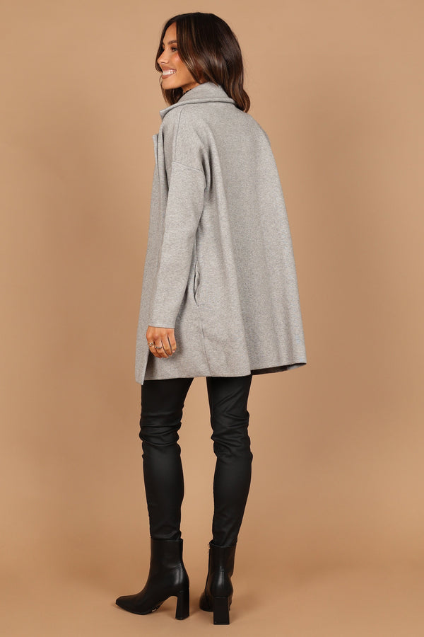 Petal and Pup USA OUTERWEAR Lenore Coatigan - Grey