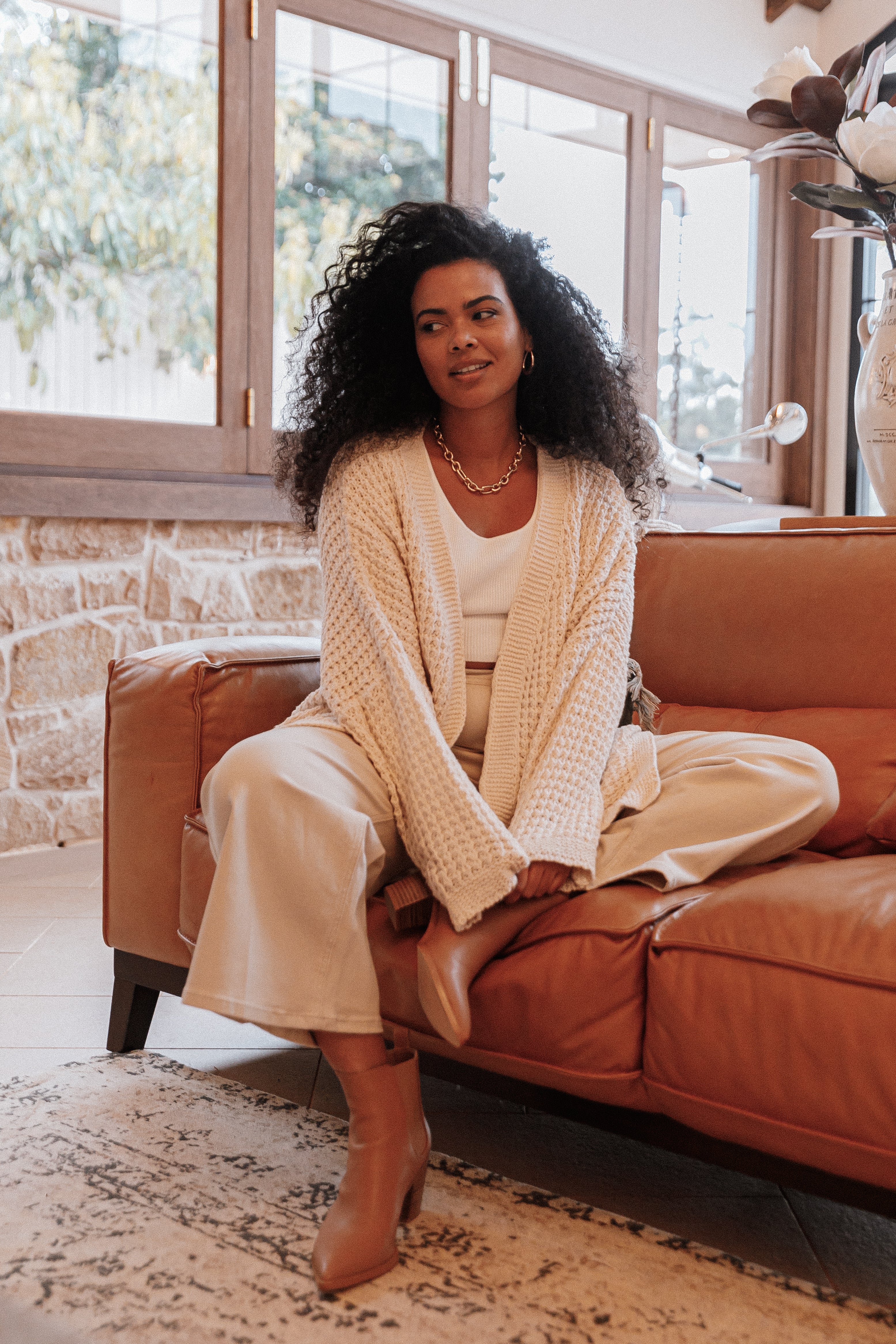 Leyonie Cardigan - Cream