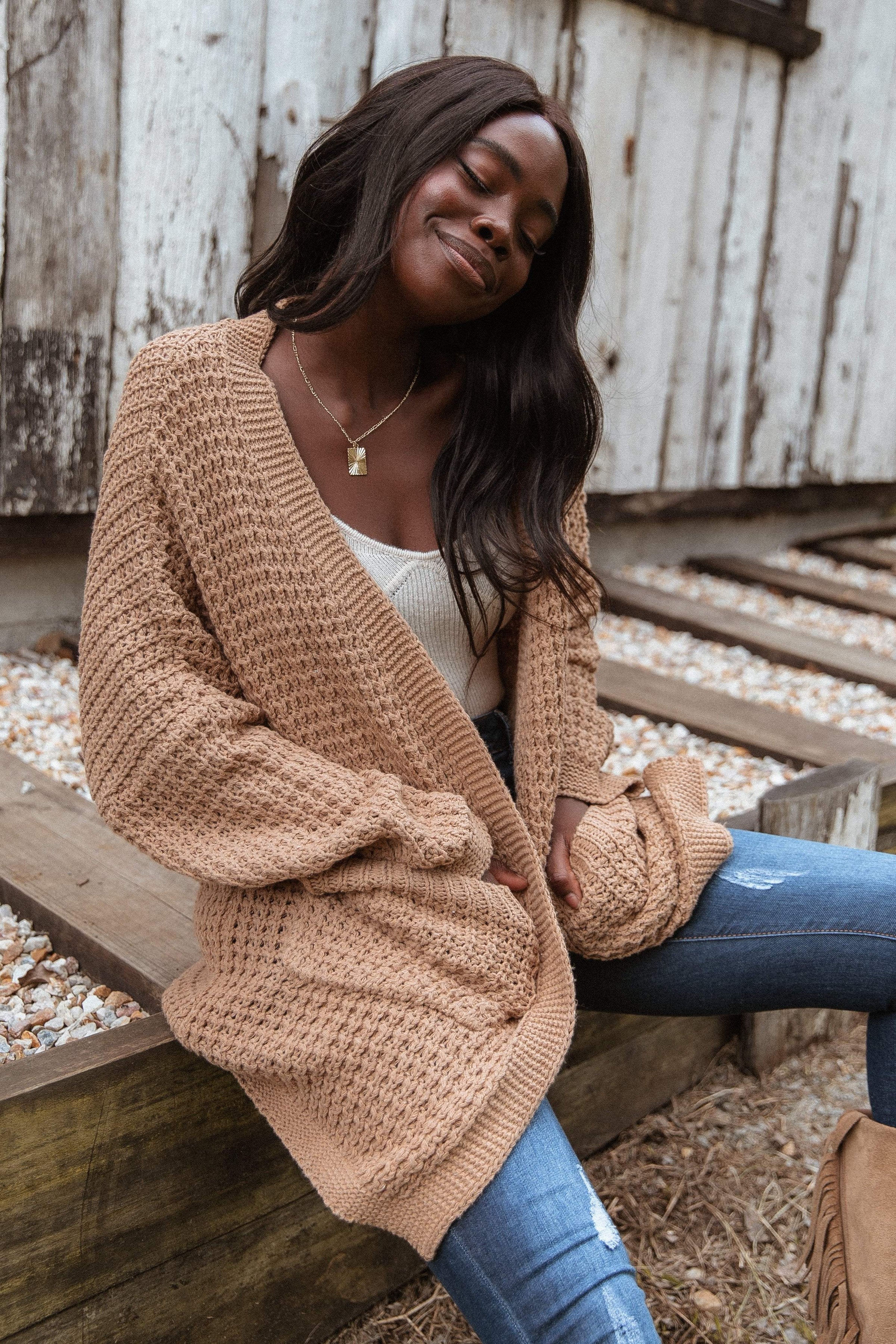 Petal and Pup USA OUTERWEAR Leyonie Cardigan - Tan