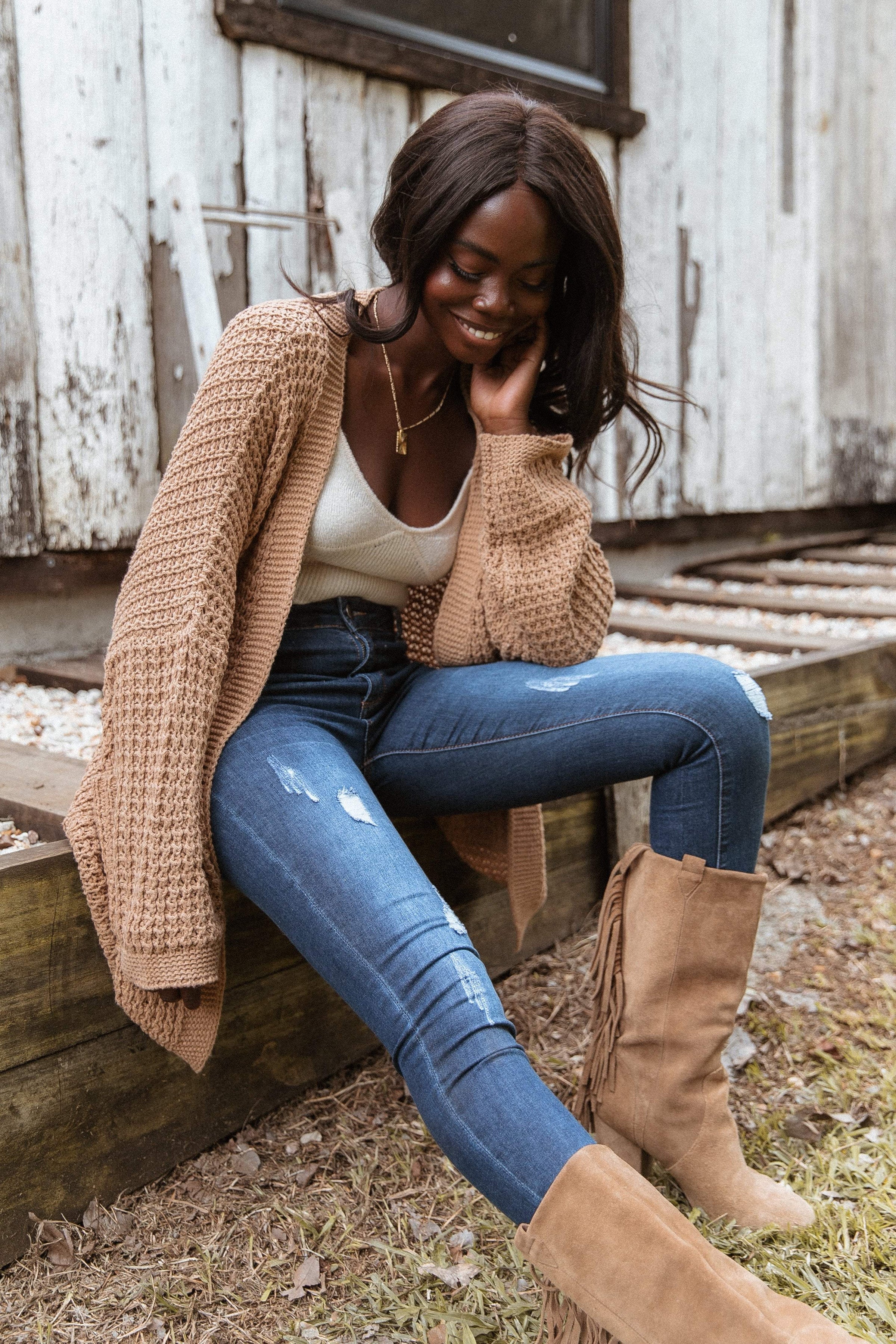 Petal and Pup USA OUTERWEAR Leyonie Cardigan - Tan