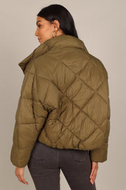 Petal and Pup USA OUTERWEAR Malin Quilted Puffer Coat - Olive