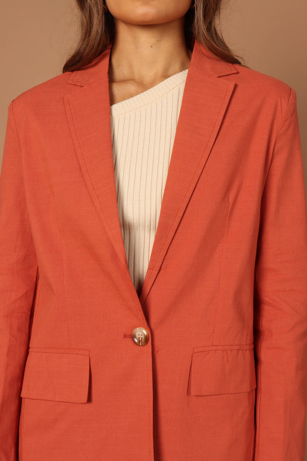 Petal and Pup USA OUTERWEAR Manhattan Blazer - Rust