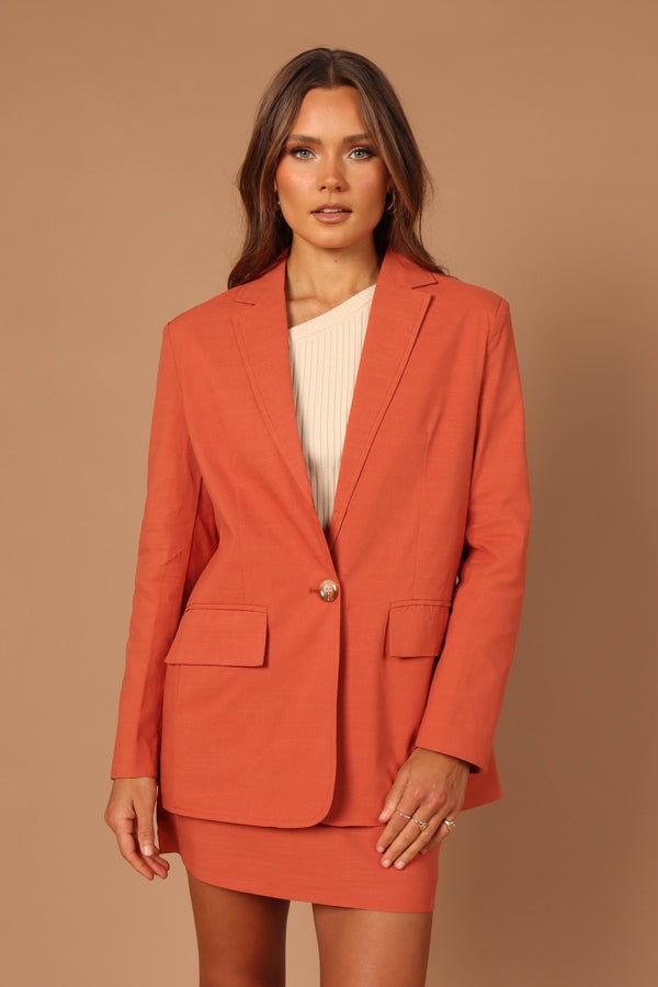 Petal and Pup USA OUTERWEAR Manhattan Blazer - Rust