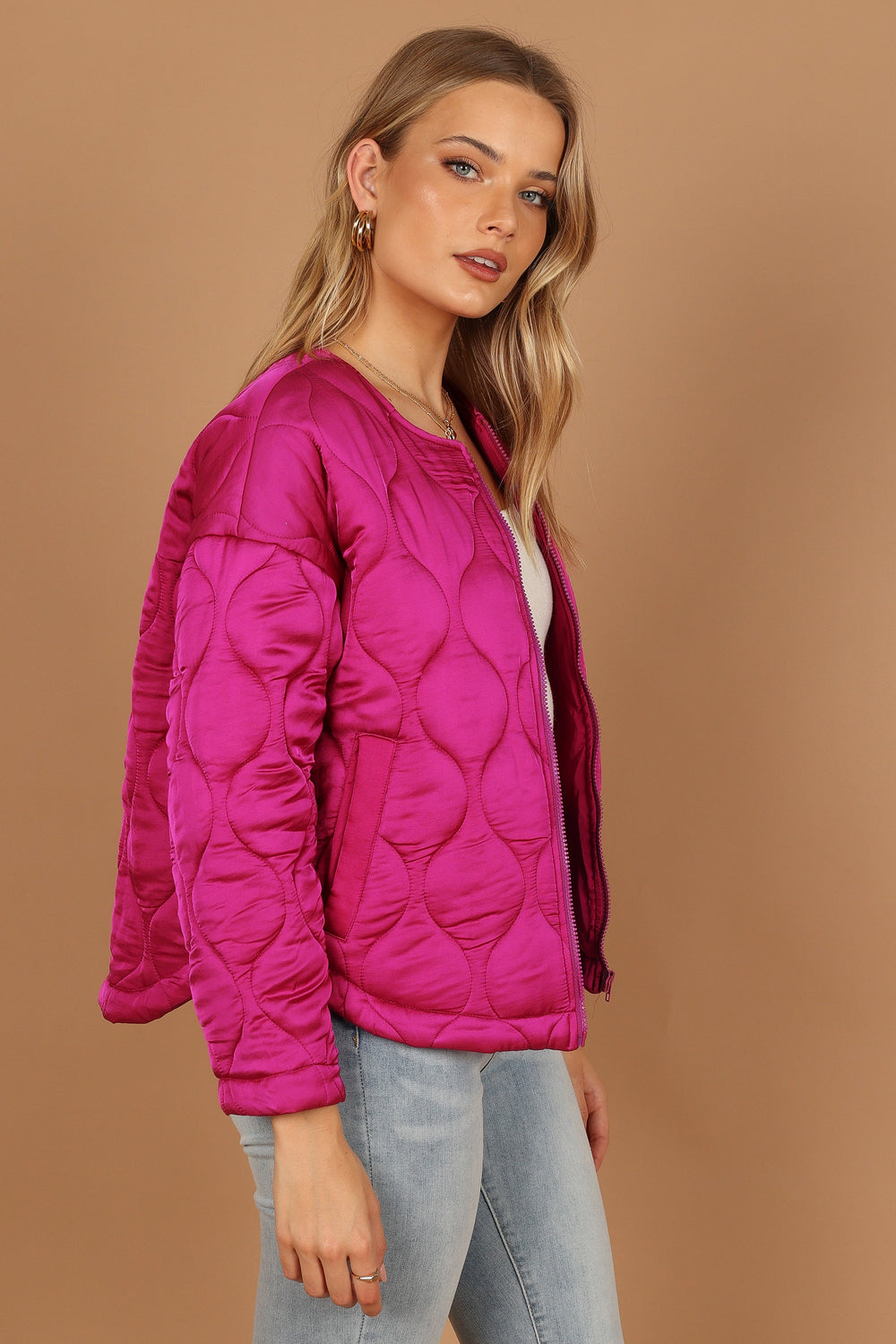 Petal and Pup USA Outerwear Millie Quilted Jacket - Berry
