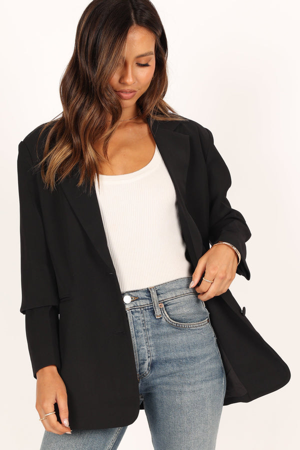 Petal and Pup USA OUTERWEAR Valentina Blazer - Black