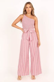 Petal and Pup USA Rompers Amilia One Shoulder Jumpsuit - Stripe