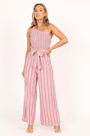 Petal and Pup USA Rompers Amilia One Shoulder Jumpsuit - Stripe