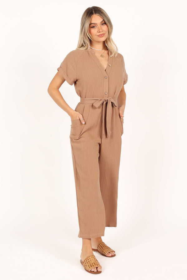 Petal and Pup USA Rompers Archie Jumpsuit - Mocha