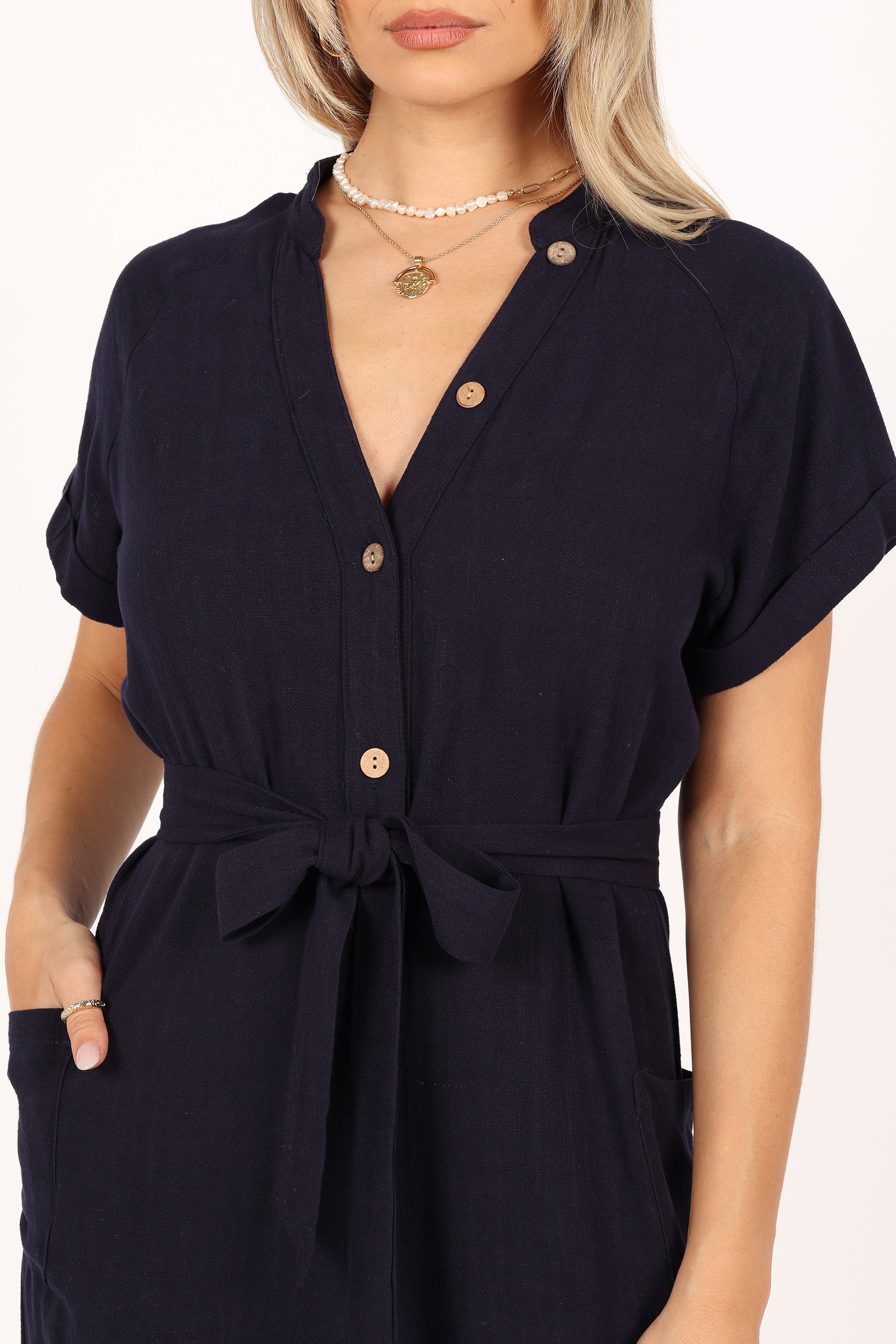 Petal Pup Archie Jumpsuit Navy 0