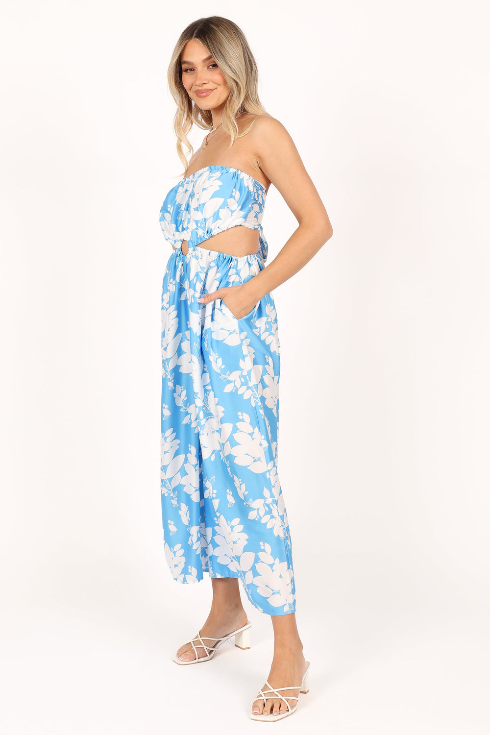 Petal and Pup USA Rompers Elodie Tube Belted Jumpsuit - Blue/White