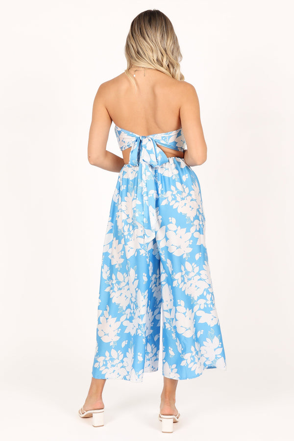 Petal and Pup USA Rompers Elodie Tube Belted Jumpsuit - Blue/White