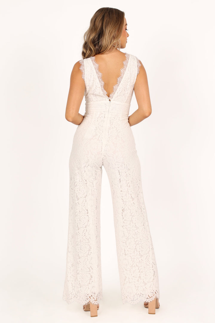 Eloise Lace Jumpsuit - Ivory - Petal & Pup USA