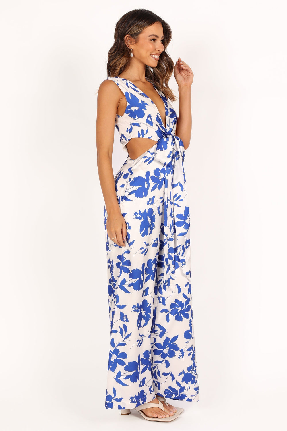 Petal and Pup USA Rompers Lulu Wrap Front Jumpsuit - Blue Floral
