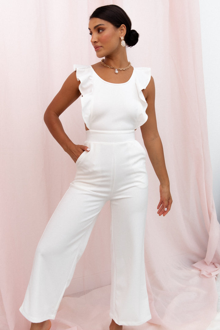 Mills Jumpsuit White Petal & Pup USA