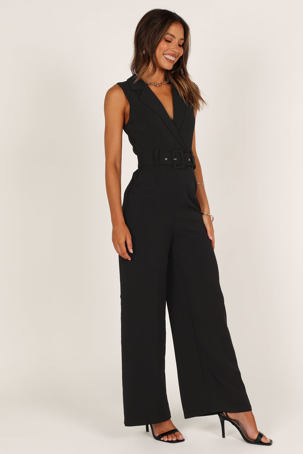 Petal and Pup USA Rompers Sienna Belted Jumpsuit - Black